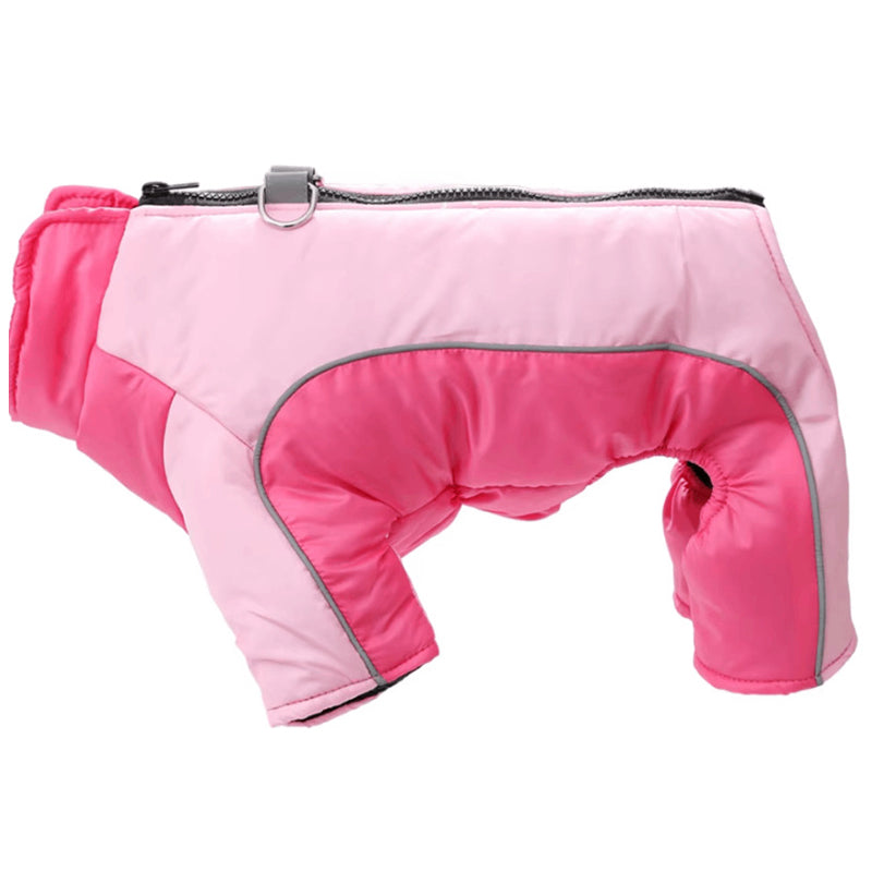 Veste Chaude pour Chien d'Hiver Coupe-Vent, Manteau Réfléchissant avec Anneau,