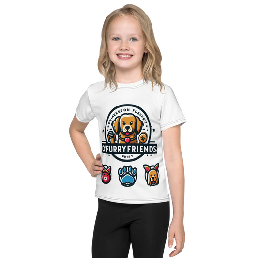 T-shirt col rond pour enfants à imprimé intégral