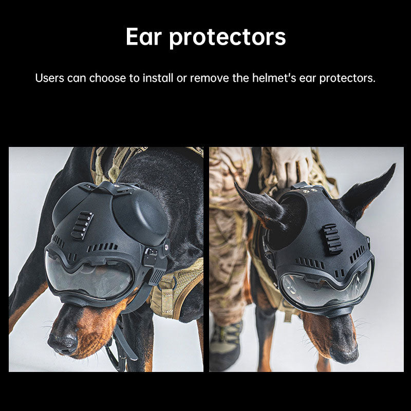Casque tactique K9 pour chien – Entraînement, chasse &amp; accessoires de tournage