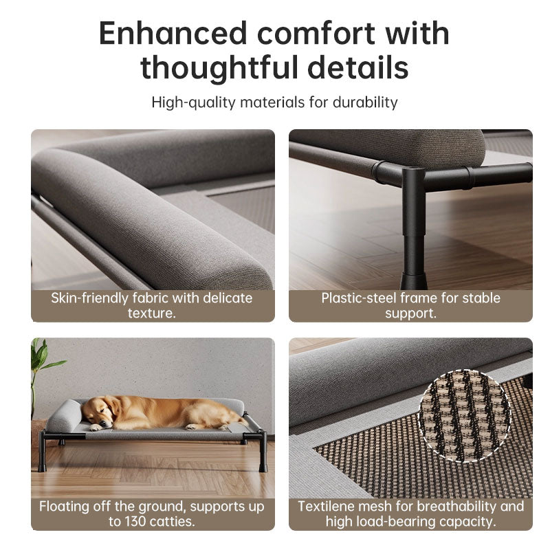 Lits surélevés pour Chien en Maille (Aéré avec Coussin),