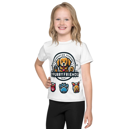 T-shirt col rond pour enfants à imprimé intégral