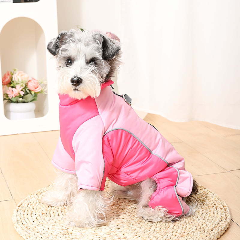 Veste Chaude pour Chien d'Hiver Coupe-Vent, Manteau Réfléchissant avec Anneau,