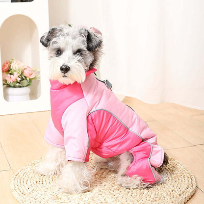 Veste Chaude pour Chien d'Hiver Coupe-Vent, Manteau Réfléchissant avec Anneau,
