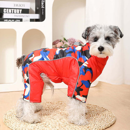 Veste Chaude pour Chien d'Hiver Coupe-Vent, Manteau Réfléchissant avec Anneau,