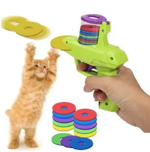 Lanceur de Disques pour Chat Interactif avec Disques en Mousse