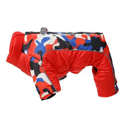 Veste Chaude pour Chien d'Hiver Coupe-Vent, Manteau Réfléchissant avec Anneau,
