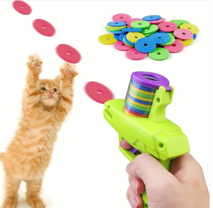 Lanceur de Disques pour Chat Interactif avec Disques en Mousse