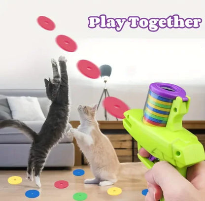 Lanceur de Disques pour Chat Interactif avec Disques en Mousse